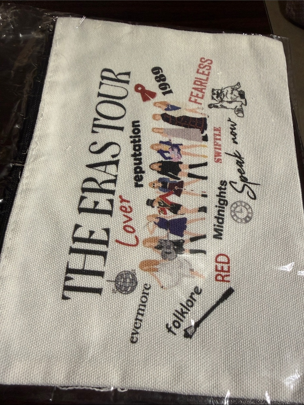 White THE ERAS TOUR Graphic Cosmetic Pouch